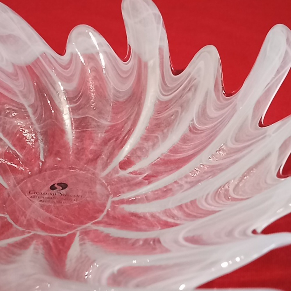Vintage ARTE MURANO Crystal. By, Creazioni Silverstri. ITALY. Fanciful Shape. - Picture 3 of 16